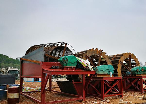 Road Constuction Sand Washing Plant High Efficiency Mobile Waterwheel Type