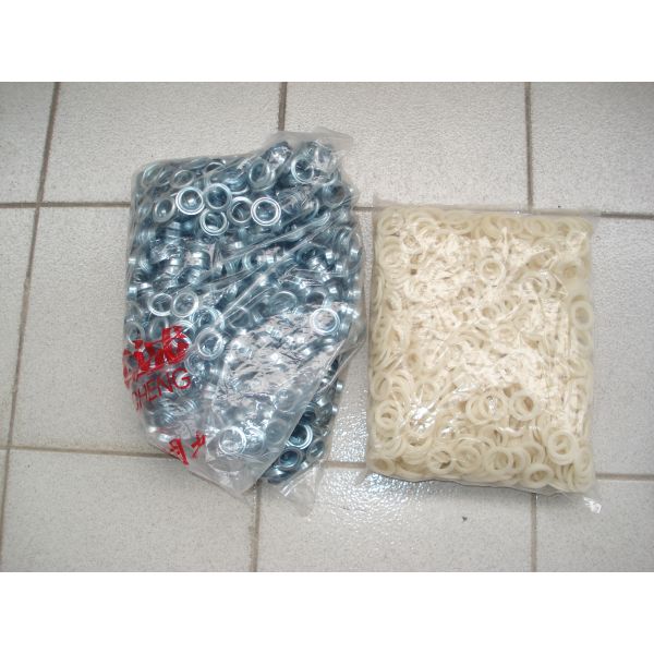 Part Metal Plastic Grommets For Banner Eyelet Machine , Fabric Eyelet Grommets