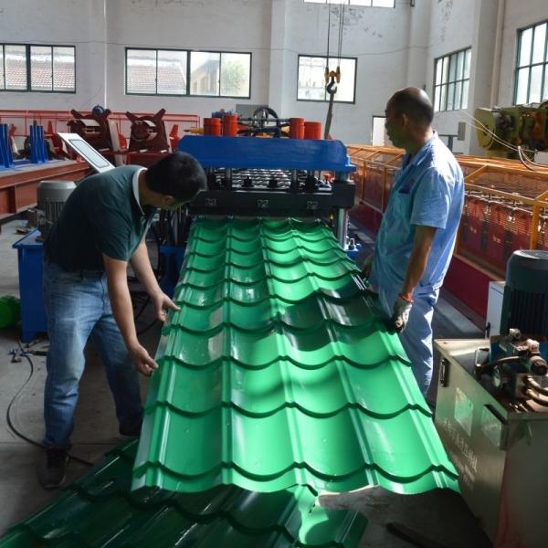 rolo do painel do telhado da folha da cor de 0.4mm que forma a estação hidráulica da máquina 5.5KW