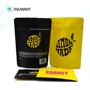 Resealable Mylar стоит вверх кладет мешок в мешки застежка-молнии упаковки еды алюминиевой фольги черный