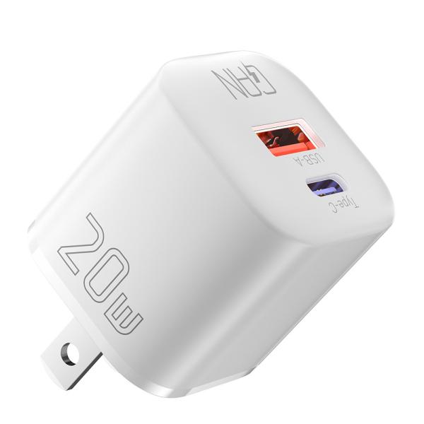 PD3.0 QC3.0 Chargeurs GaN USB A type C USB C Chargeur de téléphone 20W série ES-CD31