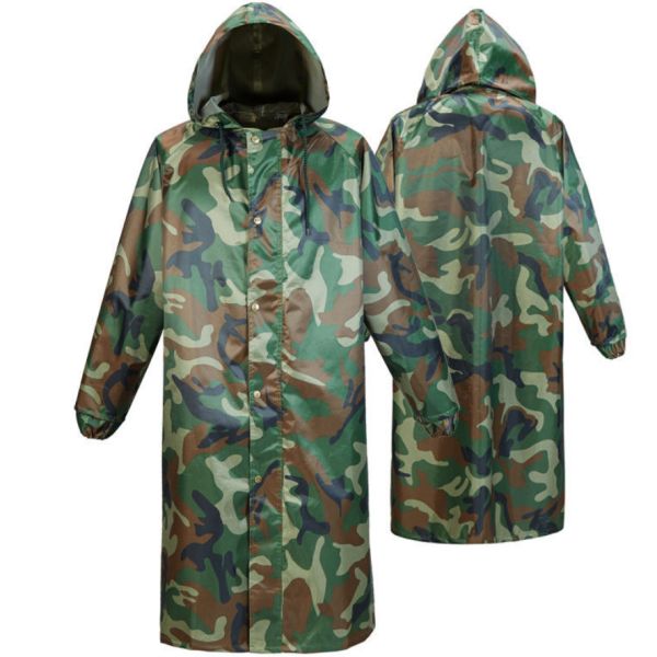 OEM Mens Camo imperméable avec capot 1pc camouflage imperméable pour femmes