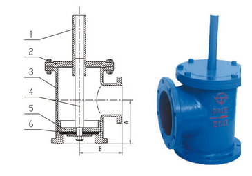 PN10 RF Ductile Iron 10 Inch Foot Valve Flange Type For Water Class 125LB