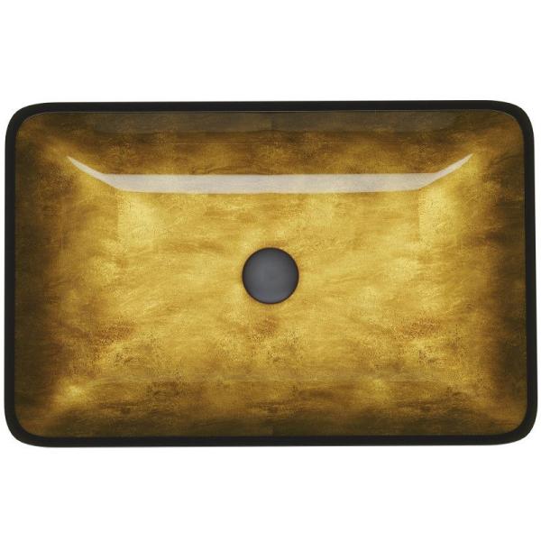 Easy Clean Tempered Glass Vessel Sink Russet Brown Table Top Wash Basin Standard Size
