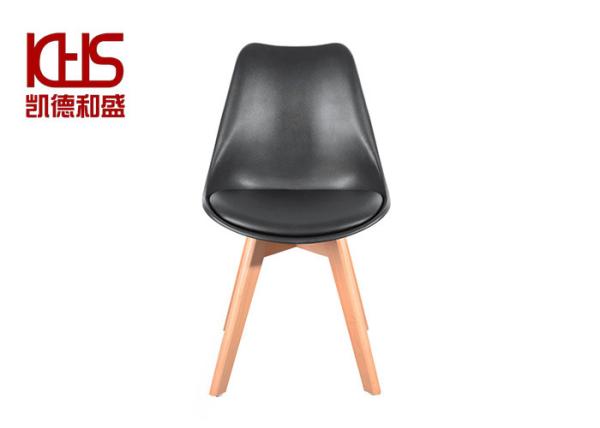 Multicolor Modern Plastic Dining Chairs Heat Resistant Black Plastic Cafe Chairs
