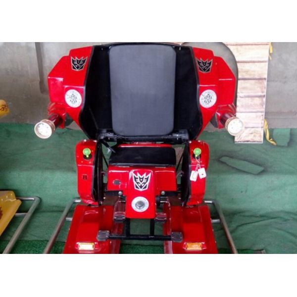 Battery Walking Robot Rides , Coin Operated Kiddie Ride With Music Play Function