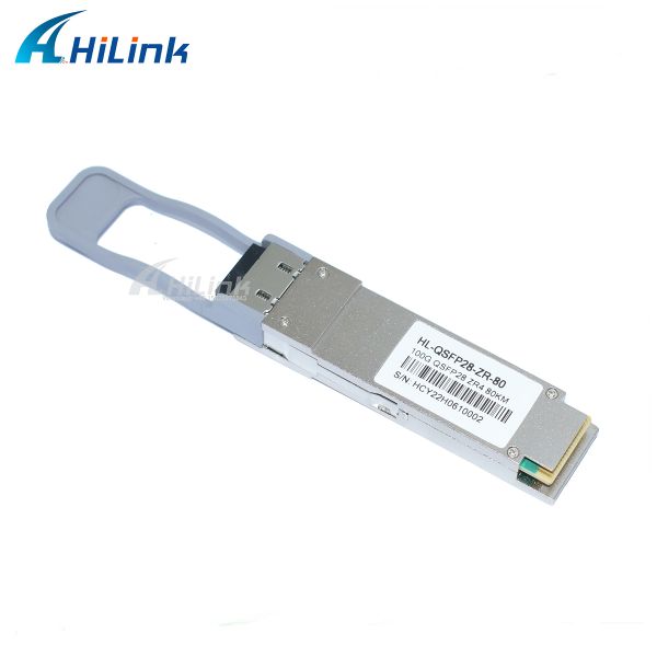 100Gb/s 80km QSFP28 Transceiver Hot Pluggable Duplex LC Connector LAN WDM EML TOSA SOA PIN SMF