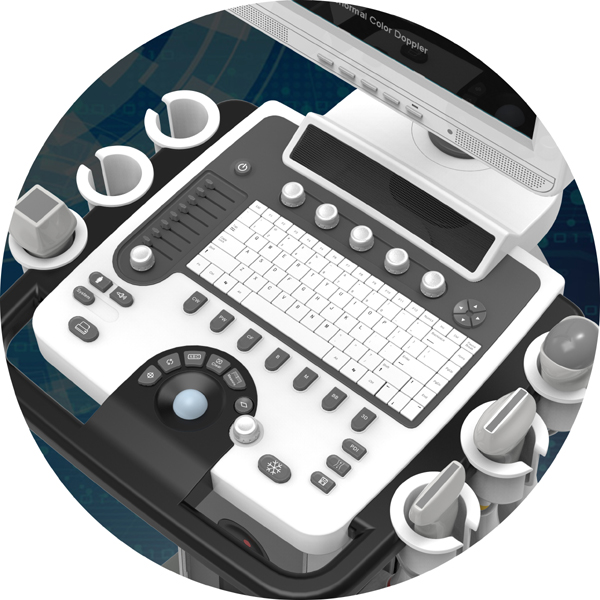 15 inch Touch screen Trolley Color Doppler,Color doppler with convex probe and USB ports