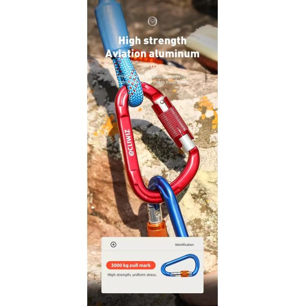 Other Aluminum Carabiner Customized D-shaped Lock for Climbing Equipment