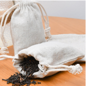 Double Canvas Drawstring Bag Cotton Pouch Gift Sachet Bags Muslin Bag Reusable Tea Bag,Organic Cotton Reusable Produce B