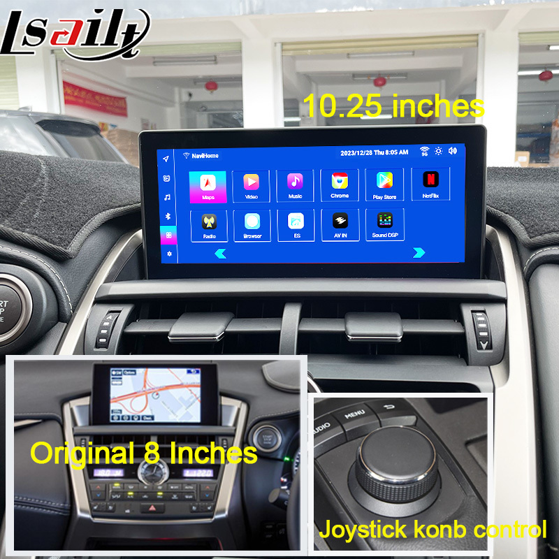 Android экран Lexus 8 ядер Qualcomm мультимедийный дисплей для LEXUS NX200T NX300H 2014-2021, поддержка управления джойстиком, поворотной ручкой, YouTube, Google Play, CarPlay