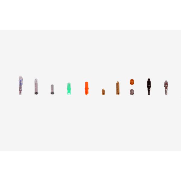 Parafuso inoxidável, preto nos pontos, colagem nos pontos, parafuso nas inserções, bucha da oxidação de Nock, Pin Nock, colares, Nocks