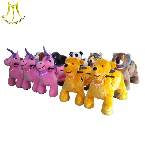 Hansel kids scooters new fair rides stuffed ride on zebra for kids & adult on sale