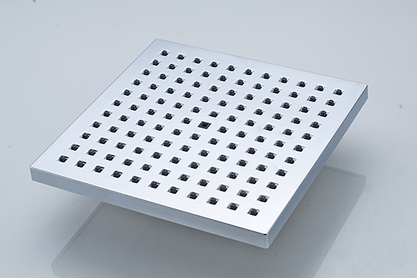 Square Plastic Rainfall Head Bathroom Shower Fixtures ROVATE With Slid Bar