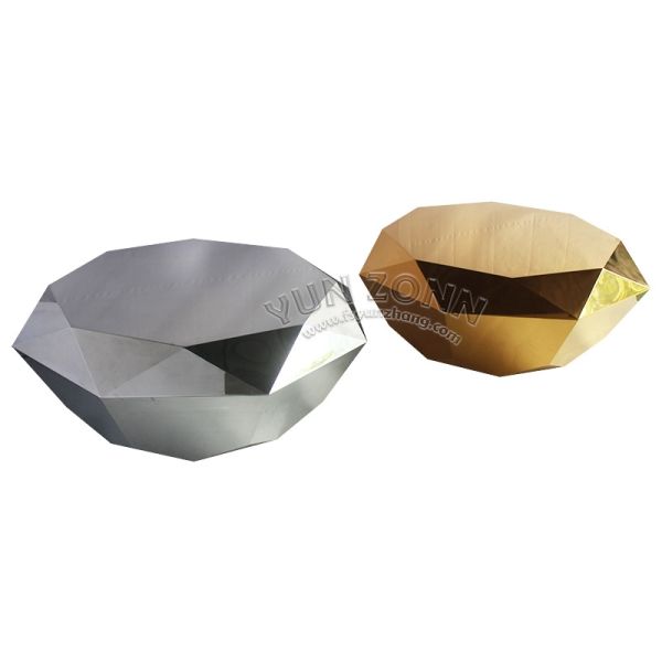 Diamond Luxury Modern Lift Top Coffee Table Durable Metal Furniture with Stainless Steel for Living Room