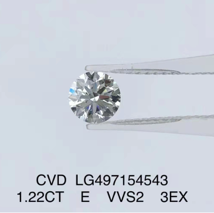 1.22 Ct E Цвет VVS2 3EX Лабораторно выращенный бриллиант Ювелирные изделия СВД Синтетический лаборатория выращенный бриллиант