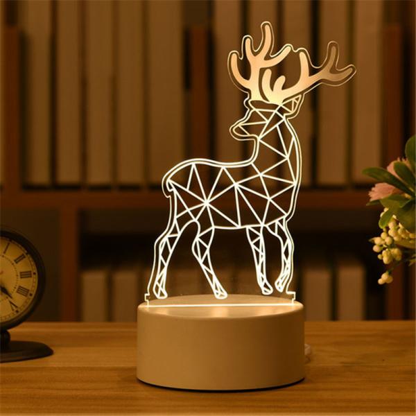 Dekorasi  Hadiah 3d Night Lamp 18cm Pernikahan 3D Lamp Illusion
