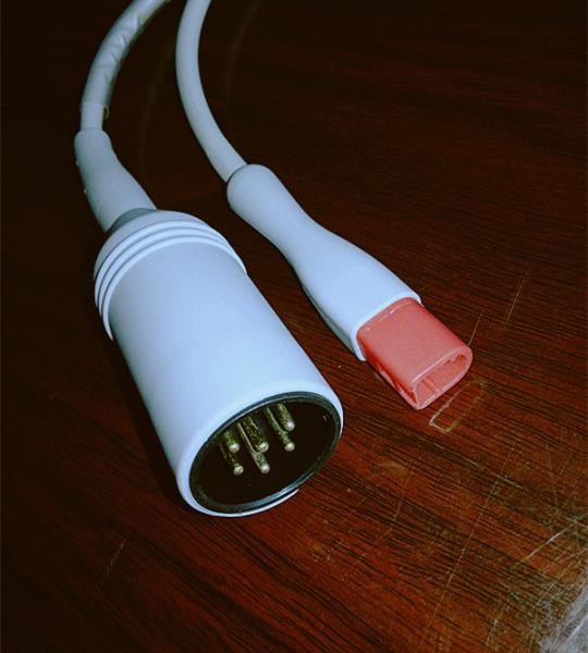 Datascope GE Marquette BP Cable Round 6 Pin To 5 Pin Grey Color Adaptor 3M Length