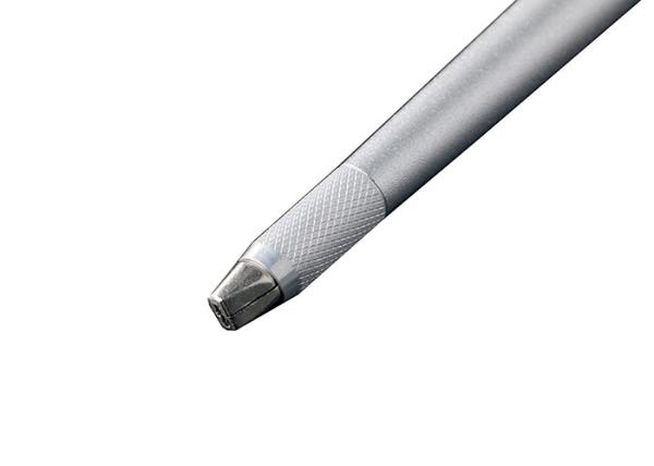 Stainless Steel Manual Tattoo Pen For Eyebrow With Non-Skid Grip