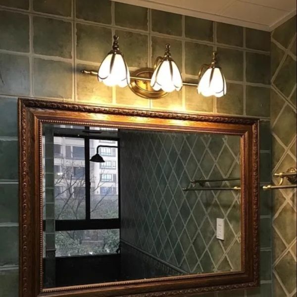 LED American vanity Mirror Headlight multicolor mirror cabinet Glass Wall lamp mirror wrought iron lamps (WH-MR-71)