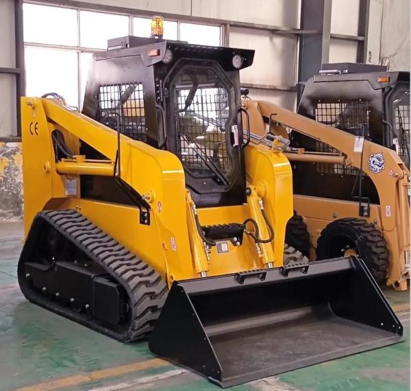 AC Optional 60HP 75HP 100HP Mini Skidsteer Loader With Track EPA Approved Front Discharge