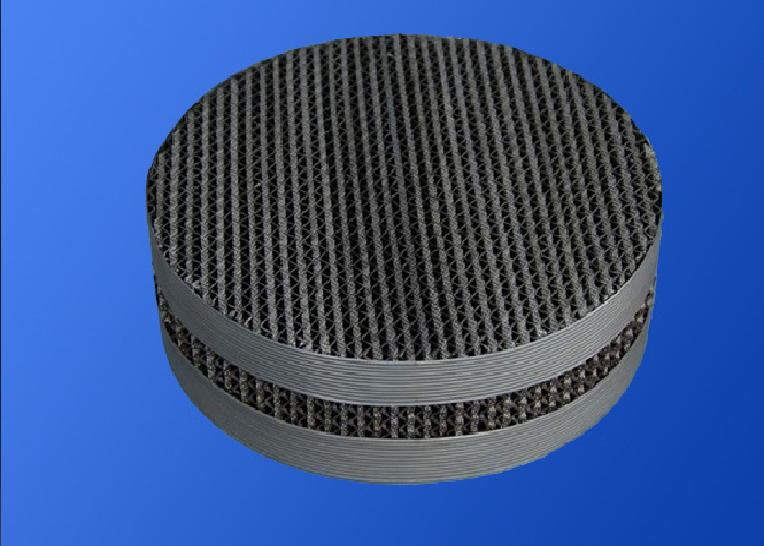 High Efficiency Metal Structured Packing For Low Pressure Drop And Throughput
