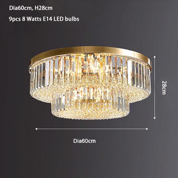 Gold modern chandelier for living room multilayer crystal ceiling chandelier(WH-CA-62)