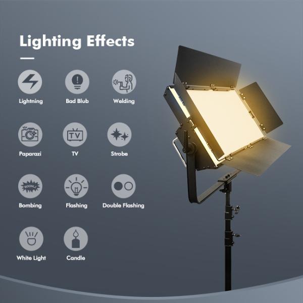 a alimentação de DC 56v conduziu o tiro interno macio da fotografia 5500k da câmera da luz do dia da luz de painel 300w