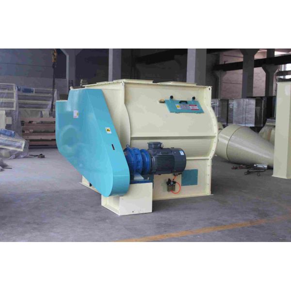 Twin-Shaft Paddle Mixer Animal Feed Mixer Machine 1000kg/P For Livestock Feed Line