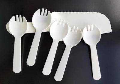 OEM PLA Disposable Plastic Cutlery Packs Flatware Cutlery Sets Flight Spoon Fork And Knife Kit