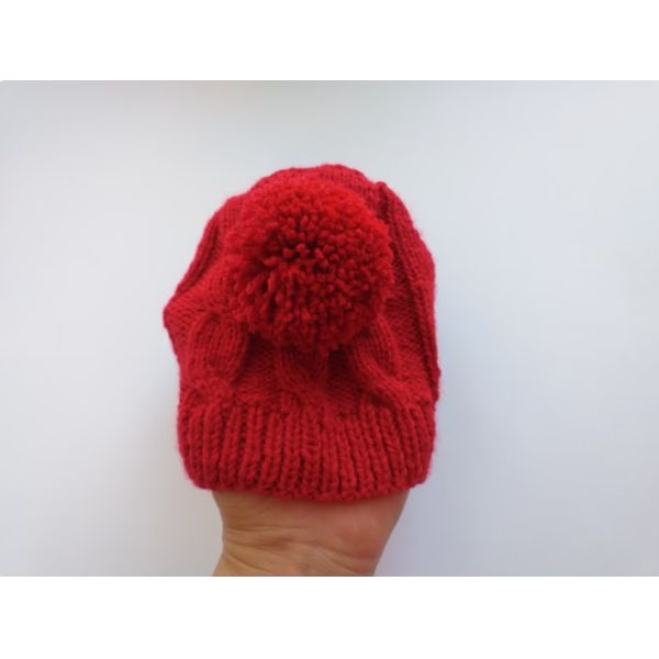 Y-Z Dog Hat with Big Pompom Knitted Dachshund Hat with Big Pompom Clothes Dachshunds
