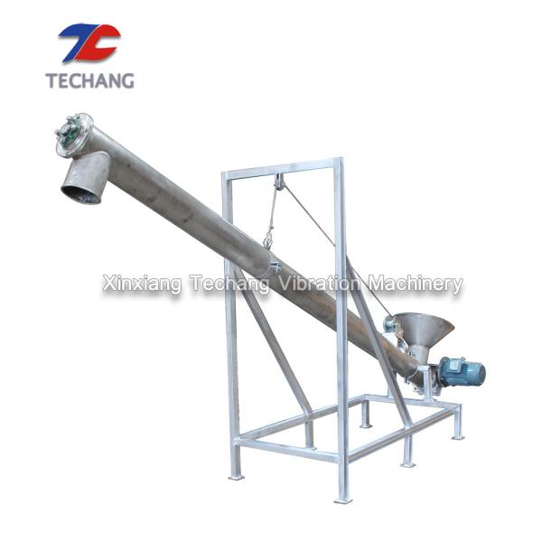 Heat Resistant Stainless Steel Inclined Auger Screw Feeder With Hopper