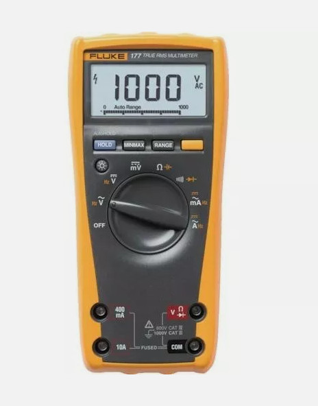 Fluke 177 Digital Multimeter with True RMS Voltage and Current Measurements 6000 Count Resolution and CAT III 1000V Safety Rating