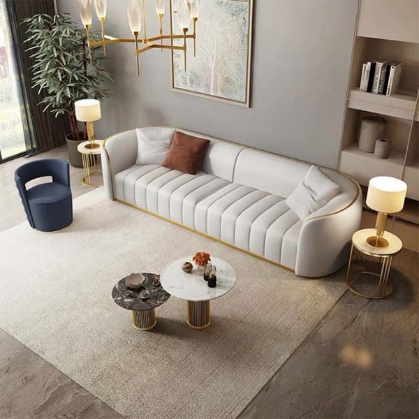 Sofá de couro genuíno moderno personalizado da mobília do hotel de luxo