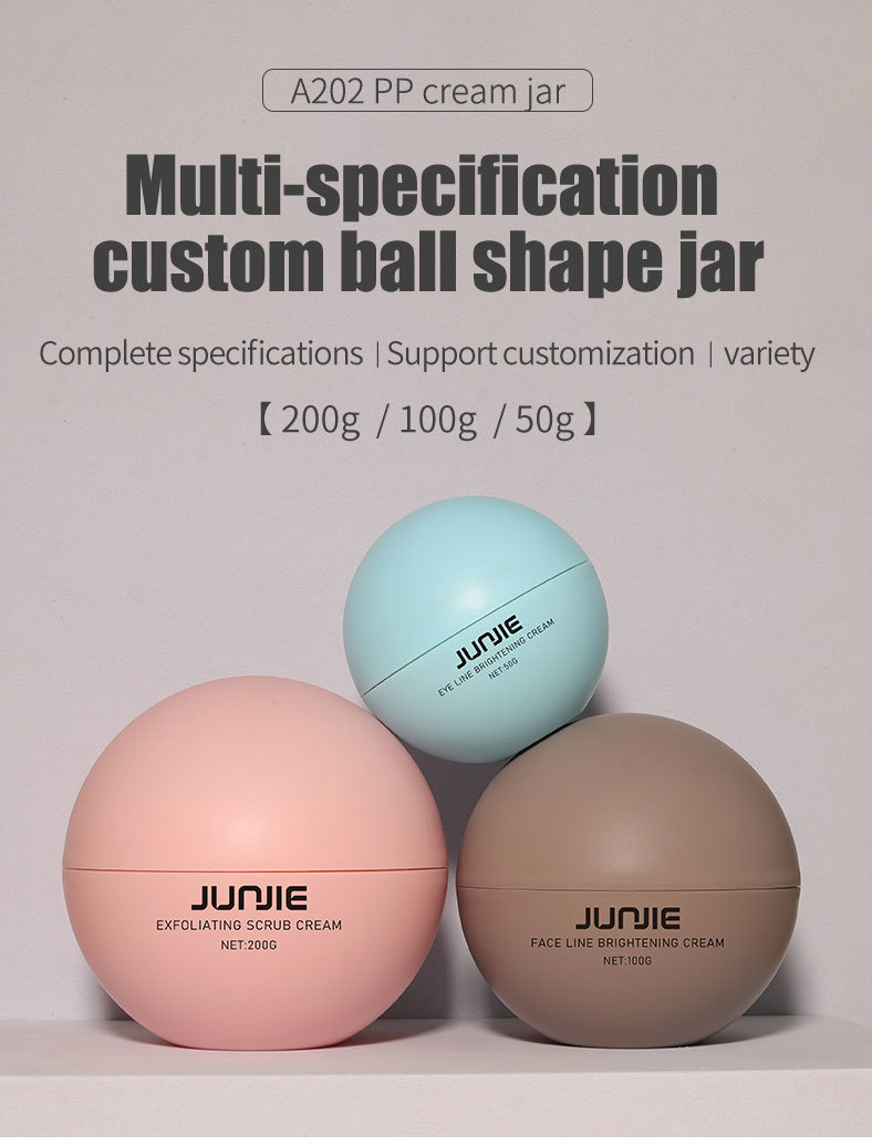 Custom All PP 200g 100g 50g Macaron Cream Jar with Matte Finish for Body Lotion, Face Body Scrub Butter Container Jar Hair Mask
