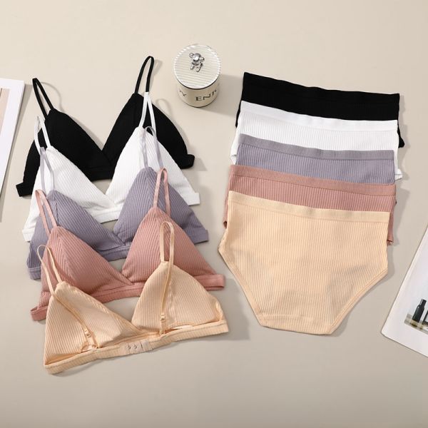 Women Cotton Underwear Set Multi Colors Wholesale of New Products Bra and Panty Set Cotton Women