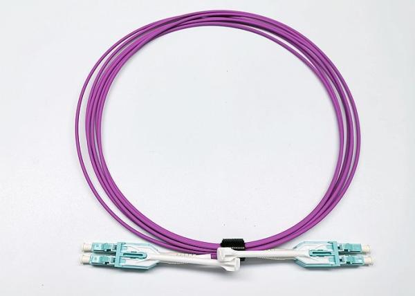 2.0mm Uniboot LC Fiber Optic Patch Cord DX OM4 LSZH Material Multimode