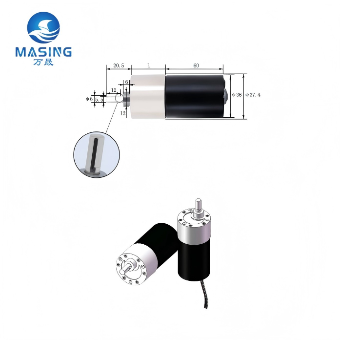 Dc Brushless Gear Motor 12v  Low Rpm And High Torque 37mm Gearbox Motor For Baby Milk Shaker Motor