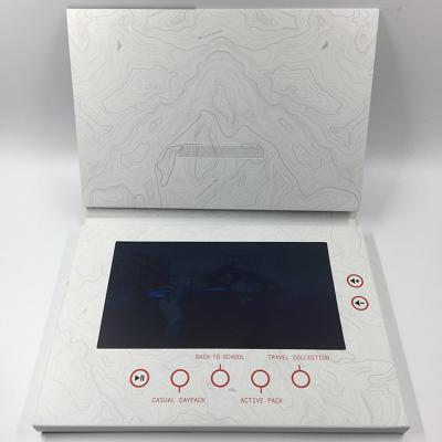 Advertising LCD Video Business Cards 350g Coated Paper / PCBA With Rechargeable Battery