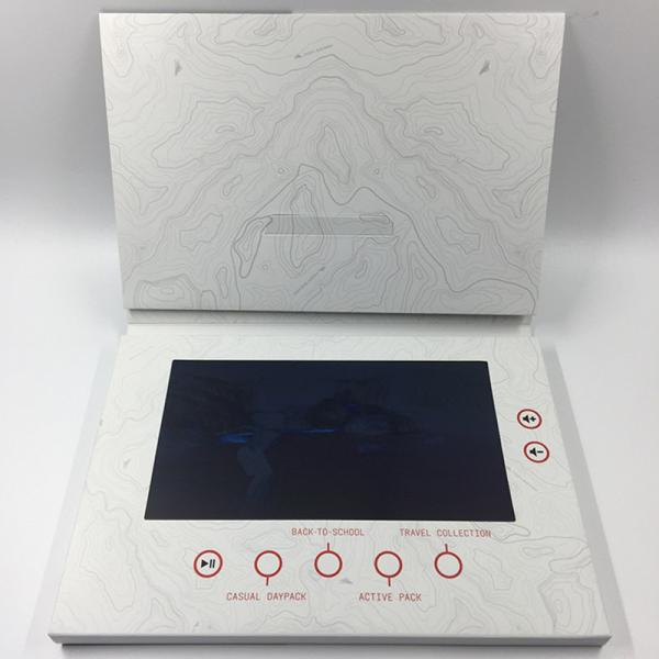 Advertising LCD Video Business Cards 350g Coated Paper / PCBA With Rechargeable Battery