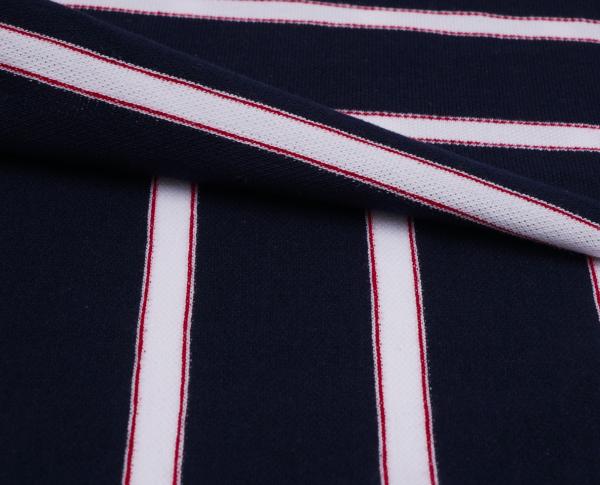 Breathable And Comfortable And Crisp And Wear-Resistant Striped Knit Fabric For Polo Shirt