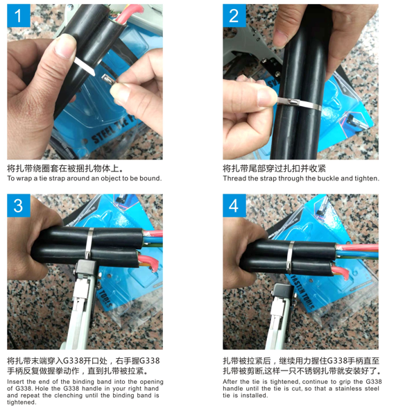 Universal Stainless Steel Banding Strap , 10mm Stainless Steel Metal Cable Ties