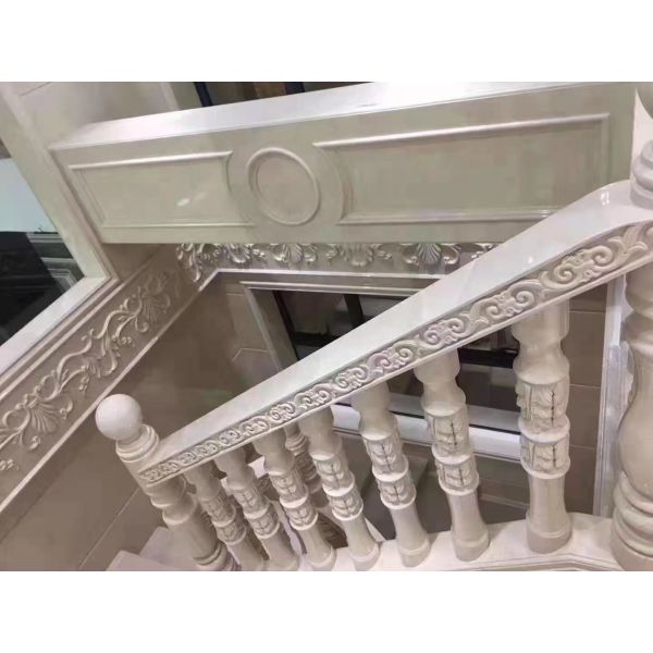 Standard or Customized Size White Onyx Marble Alabaster Stair Baluster for Luxury Homes