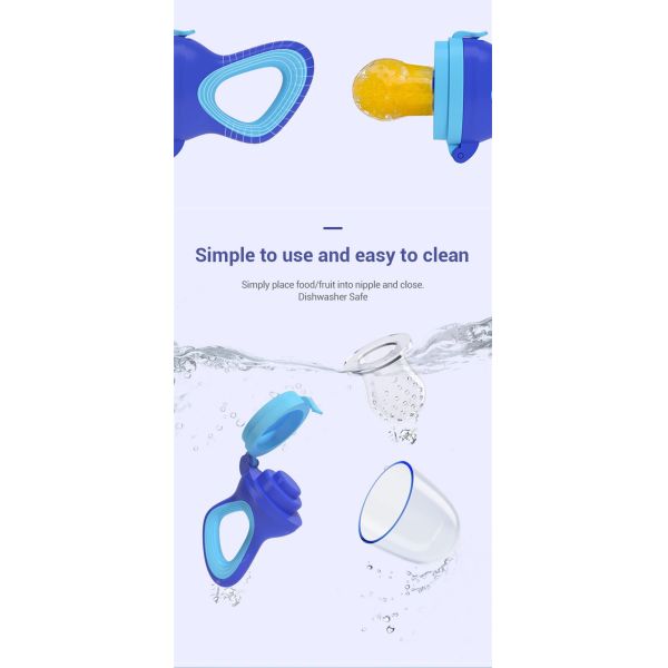 Small Tapered Type Silicone Baby Fruit Pacifier Feeder Small Mouth For Vegetable Bite