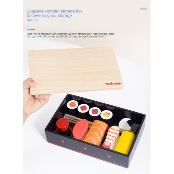 Simulation Wooden Miniature Kitchen Set Sushi Early Education Enlightenment