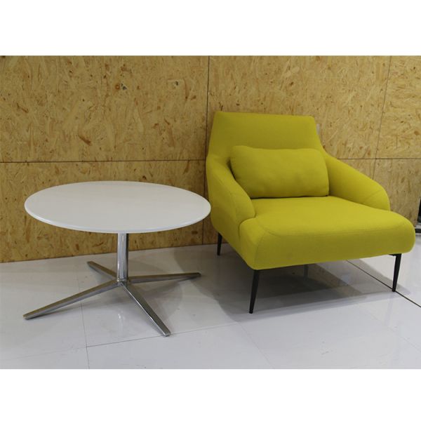Modern SUS Feet Wood Round 800*500 Coffee Tea Table