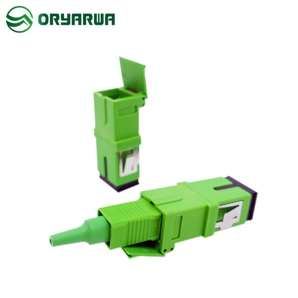 Welded Housing SC Simplex Optical Fiber Adaptor Flangeless Ourter Shutter