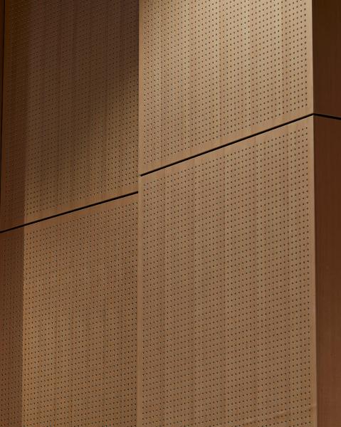 Free Samples Perforated Acoustic Panel Natural Melamine Board for Studio