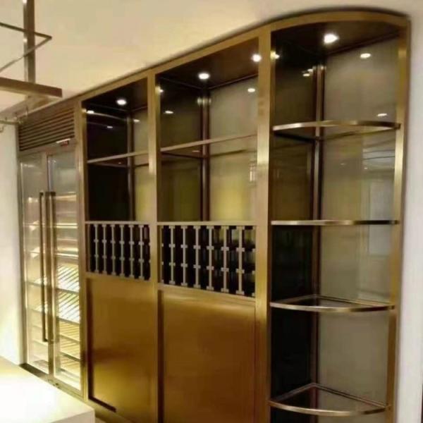Stainless Steel Classic Wine Cabinet Large Red Wine Storage Cabinet