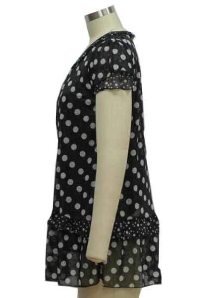 100% Polyester Women'S Chiffon Dresses , Classic Black And White Party Dresses